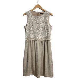 The Limited Cream Lace Midi Dress